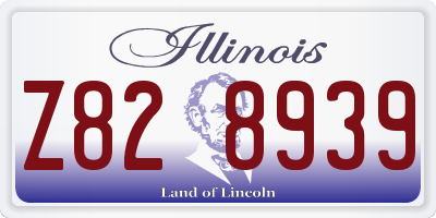 IL license plate Z828939