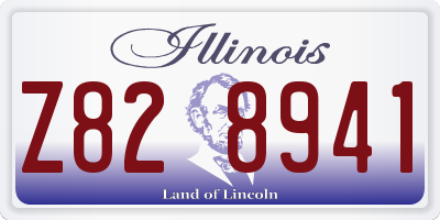 IL license plate Z828941
