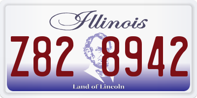 IL license plate Z828942