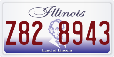 IL license plate Z828943