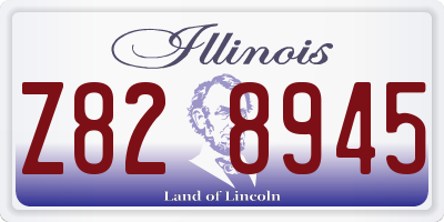 IL license plate Z828945