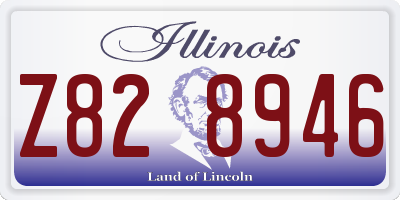 IL license plate Z828946