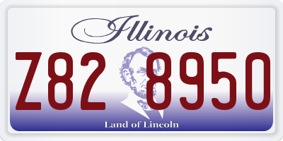IL license plate Z828950