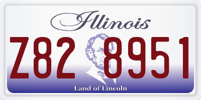 IL license plate Z828951