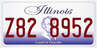 IL license plate Z828952