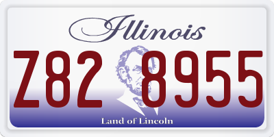 IL license plate Z828955