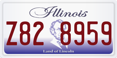 IL license plate Z828959