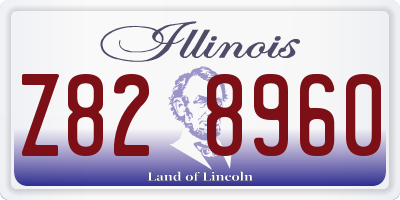 IL license plate Z828960