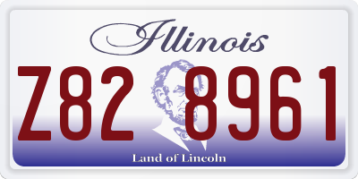 IL license plate Z828961