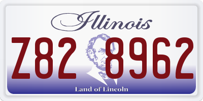 IL license plate Z828962