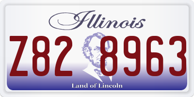 IL license plate Z828963