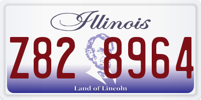 IL license plate Z828964