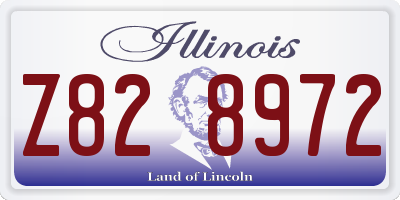 IL license plate Z828972