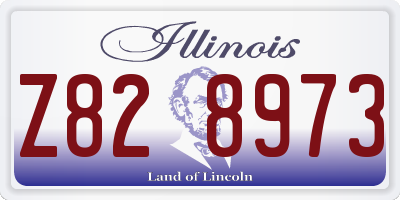 IL license plate Z828973