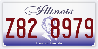 IL license plate Z828979