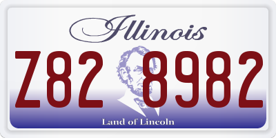 IL license plate Z828982