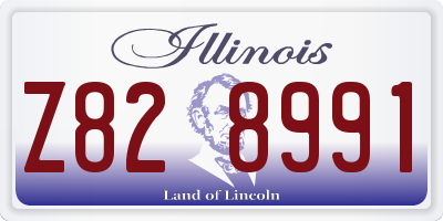 IL license plate Z828991