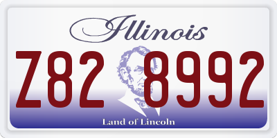IL license plate Z828992