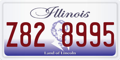 IL license plate Z828995