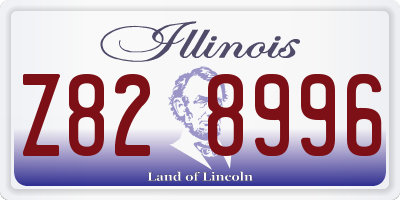IL license plate Z828996