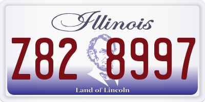 IL license plate Z828997