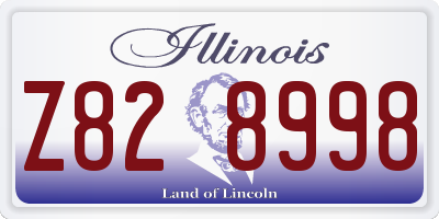 IL license plate Z828998