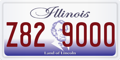 IL license plate Z829000