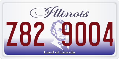 IL license plate Z829004