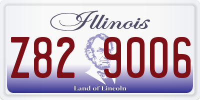 IL license plate Z829006