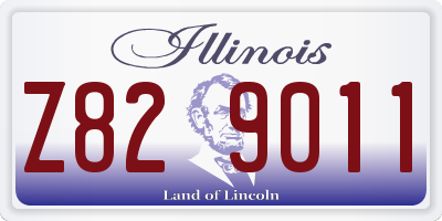 IL license plate Z829011