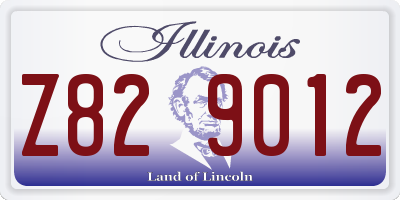 IL license plate Z829012