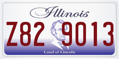 IL license plate Z829013