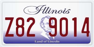 IL license plate Z829014