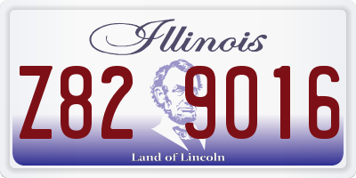 IL license plate Z829016