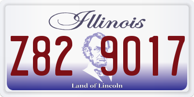 IL license plate Z829017