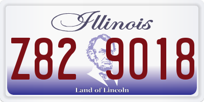 IL license plate Z829018