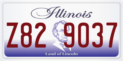 IL license plate Z829037