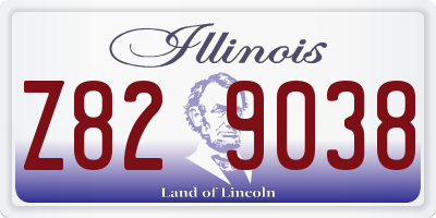 IL license plate Z829038