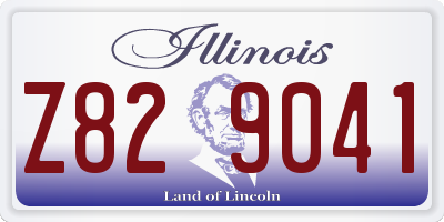 IL license plate Z829041
