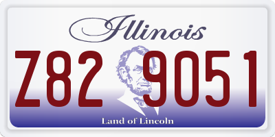 IL license plate Z829051