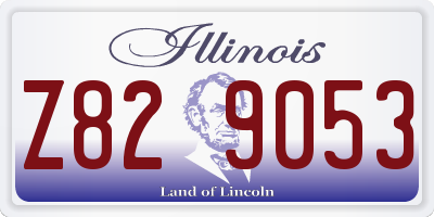 IL license plate Z829053