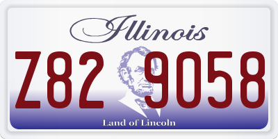 IL license plate Z829058