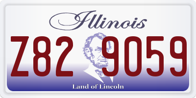 IL license plate Z829059