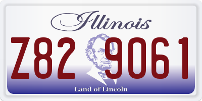 IL license plate Z829061