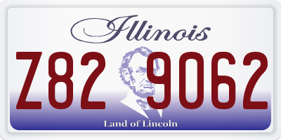 IL license plate Z829062