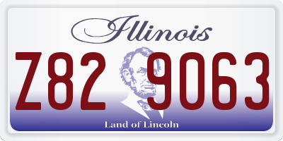 IL license plate Z829063