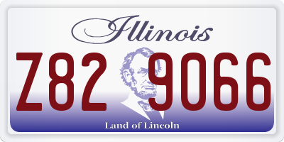 IL license plate Z829066