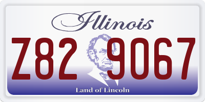 IL license plate Z829067
