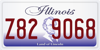 IL license plate Z829068