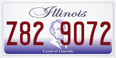 IL license plate Z829072